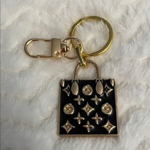 Authentic Louis Vuitton Charm on Unbranded Keychain Fob Purse Charm